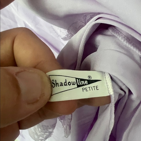 Shadowline Vtg Nightgown Purple Lace Embroidered Romantic Sleepwear Petite 🔲 - Picture 6 of 9